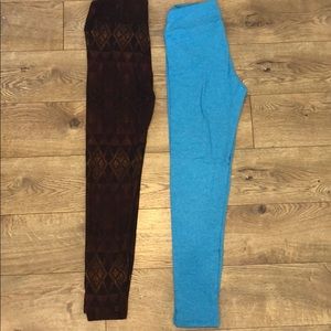 LuLaRoe one size leggings; 2 pair!